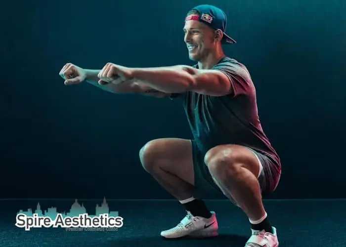 Image of man build leg muscle Leighton Buzzard through exercise