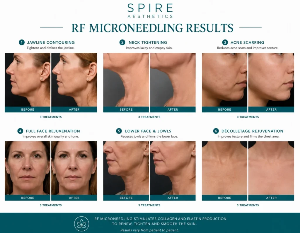 RF Microneedling Skin tightening Leighton Buzzard results